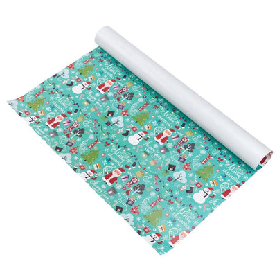 Foi de ambalat de Crăciun - model 2 turcoaz (set 50 buc) - CraftUp