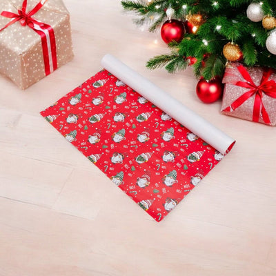 Foi de ambalat de Crăciun - model 3 roșu (set 50 buc) - CraftUp