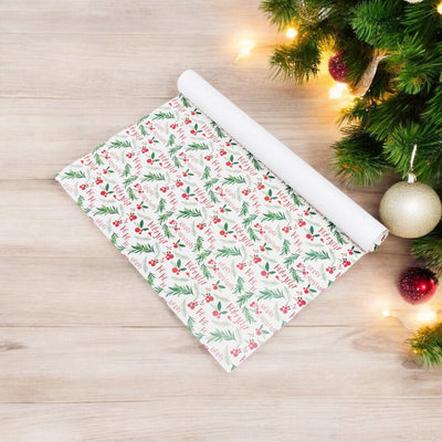 Foi de ambalat de Crăciun - model 4 alb (set 50 buc) - CraftUp
