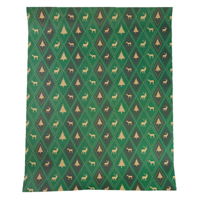 Foi de ambalat de Crăciun - model 6 verde (set 50 buc) - CraftUp