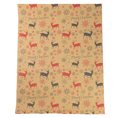 Foi de ambalat de Crăciun - model 9 kraft (set 50 buc) - CraftUp