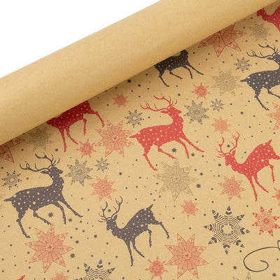 Foi de ambalat de Crăciun - model 9 kraft (set 50 buc) - CraftUp