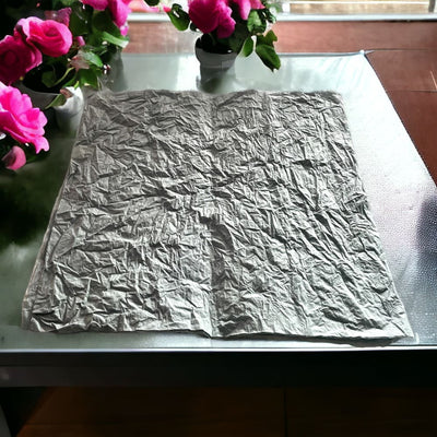 Foi de ambalat decorative creponate - gri (set 5 foi) 53x53cm - CraftUp