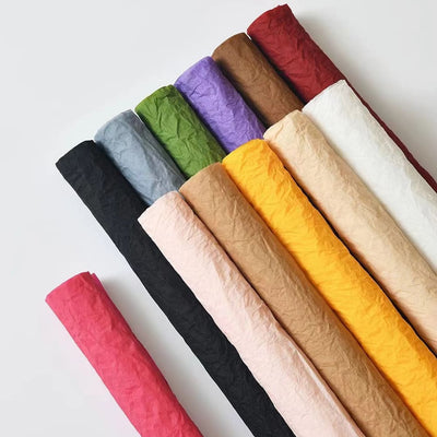 Foi de ambalat decorative creponate - maro deschis (set 5 foi) 53x53cm - CraftUp