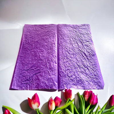 Foi de ambalat decorative creponate - mov (set 5 foi) 53x53cm - CraftUp