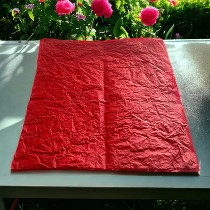 Foi de ambalat decorative creponate - roșu (set 5 foi) 53x53cm - CraftUp