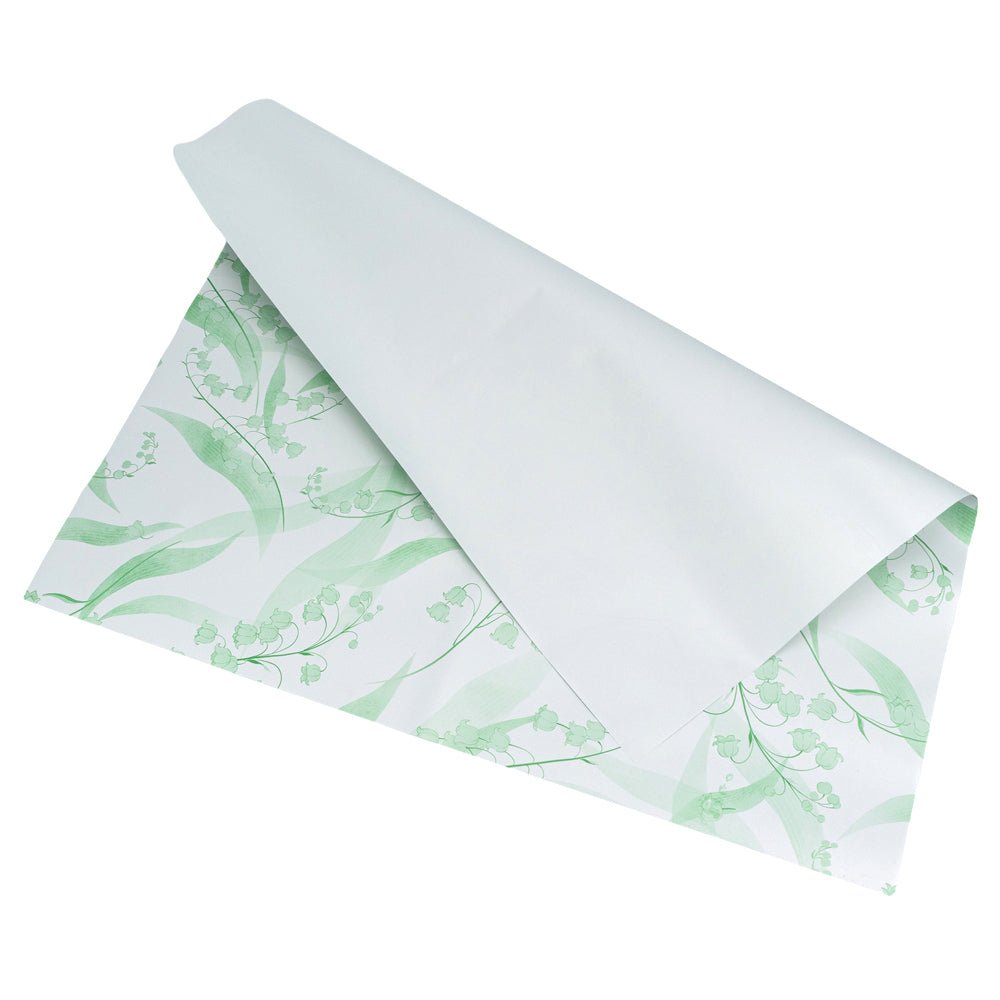 Foi de ambalat decorative model floral - verde (set 20 buc) 60x60cm - CraftUp