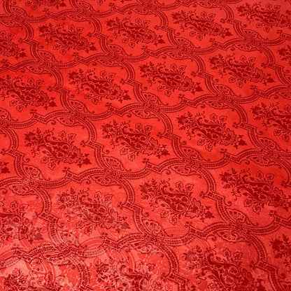 Foi de ambalat decorative print regal - roșu (set 10 foi) 52x60cm - CraftUp