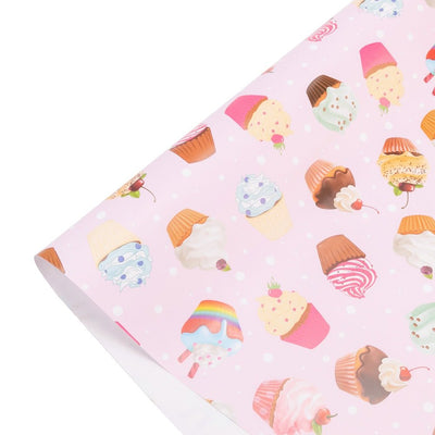 Foi hârtie de ambalat colorate - model 4 prăjiturele (set 50 buc) - CraftUp