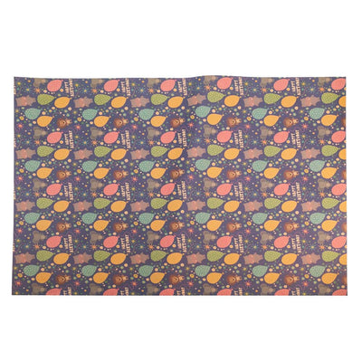 Foi hârtie de ambalat kraft - model 2 baloane (set 50 buc) - CraftUp