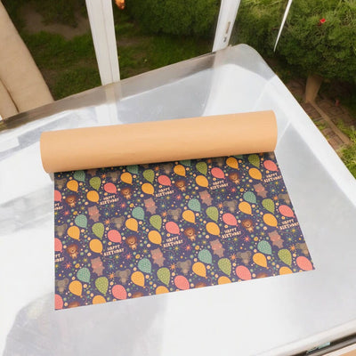 Foi hârtie de ambalat kraft - model 2 baloane (set 50 buc) - CraftUp