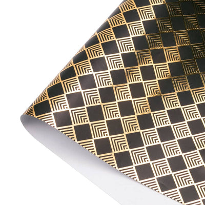 Foi hârtie premium de ambalat lucioase - model 1 pătrățele (set 50 buc) - CraftUp