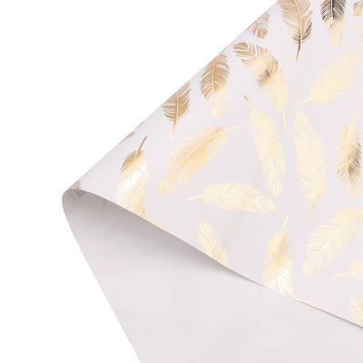 Foi hârtie premium de ambalat lucioase - model 3 frunze (set 50 buc) - CraftUp