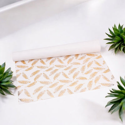 Foi hârtie premium de ambalat lucioase - model 3 frunze (set 50 buc) - CraftUp