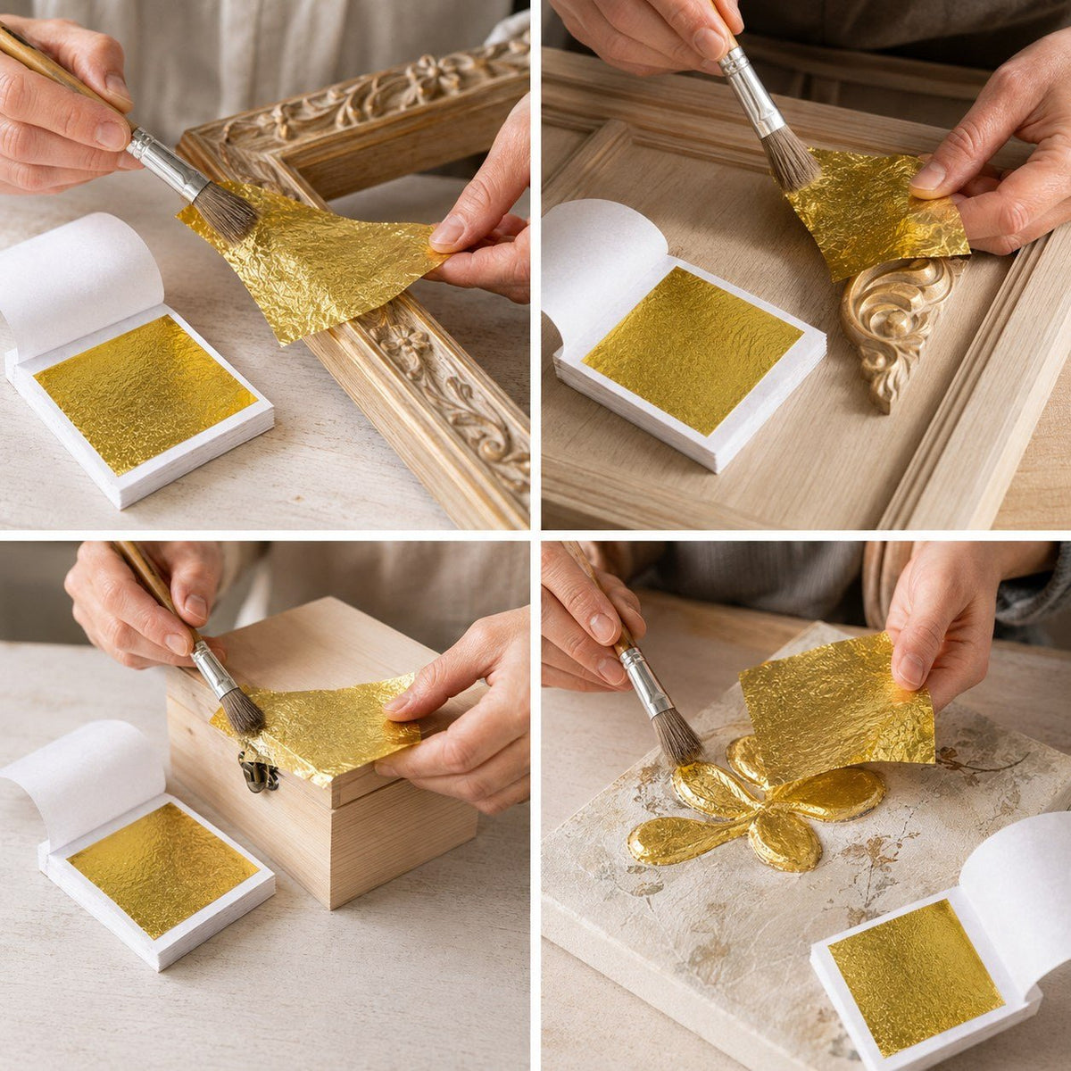 Foi imitație aur pentru proiect DIY (500 foi) - CraftUp