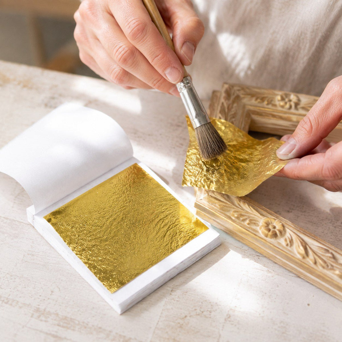Foi imitație aur pentru proiect DIY (500 foi) - CraftUp