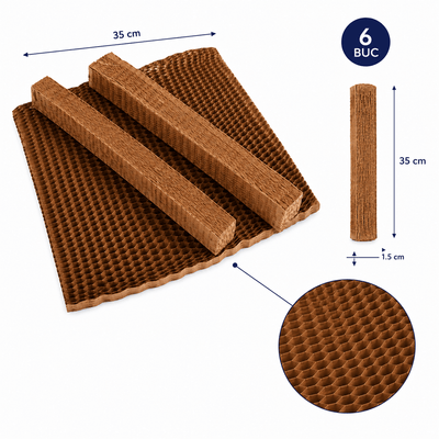 Folie honeycomb pentru ambalat - maro (set 6 buc) - CraftUp