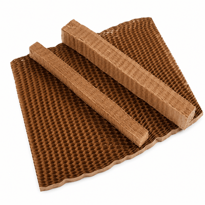 Folie honeycomb pentru ambalat - maro (set 6 buc) - CraftUp