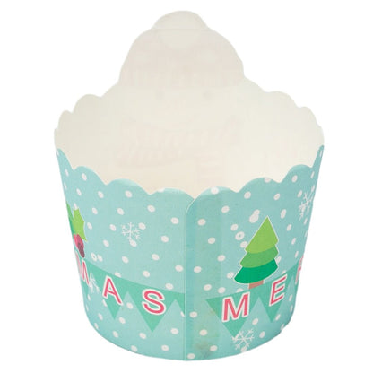 Formă brioșe Crăciun cu Om de Zăpadă (set 50 buc) - CraftUp