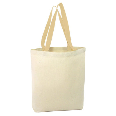 Geantă canvas - model tote cu mâner alb - CraftUp