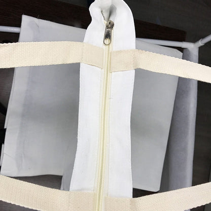 Geantă canvas - model tote cu mâner alb - CraftUp