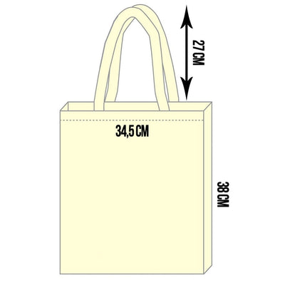 Geantă canvas - model tote cu mâner negru - CraftUp