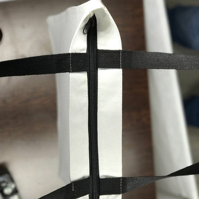 Geantă canvas - model tote cu mâner negru - CraftUp