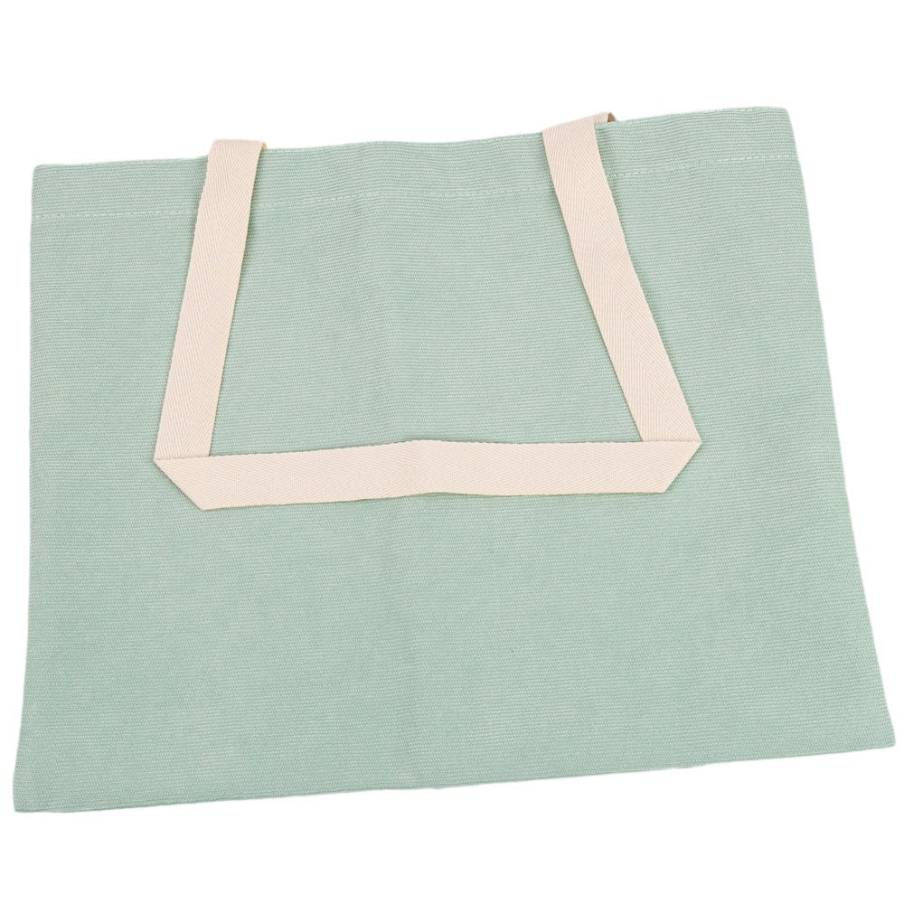 Geantă raiată cu mâner și capsă - bleu - 40x31cm - CraftUp