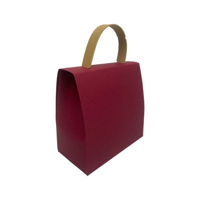 Gentuță cu mâner model trandafir și mesaj Thank You - Vișiniu (set 50 buc) - CraftUp