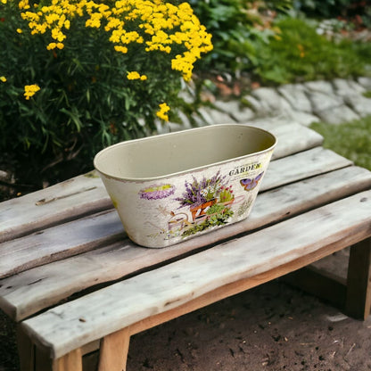 Ghiveci oval din plastic model Garden 13x25x11.5cm - CraftUp
