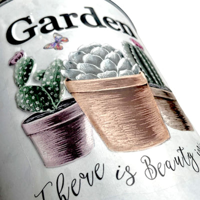 Ghiveci rotund din metal model Garden - gri - CraftUp