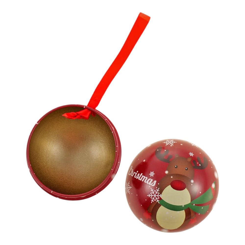 Glob de brad metalic roșu cu model ren 7 cm - CraftUp