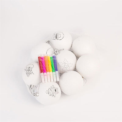 Globuri de brad de colorat (set 8 buc) - CraftUp