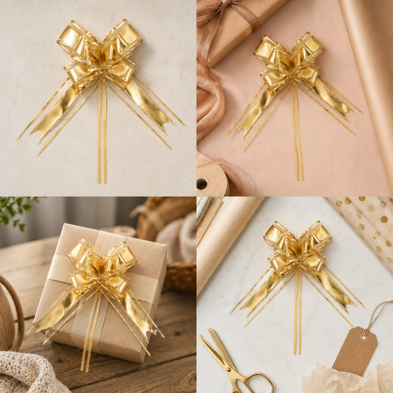 Funda pull bow auriu - colaj