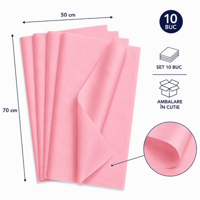 Hârtie de mătase pentru ambalat (set 10 buc) - CraftUp