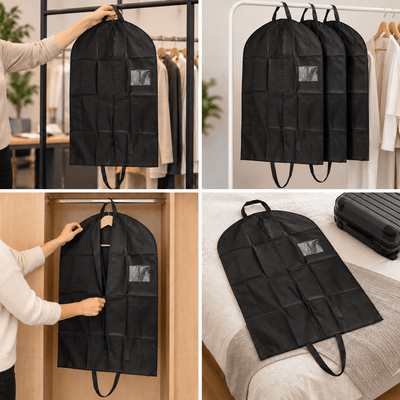 Husă haine non woven - negru - CraftUp