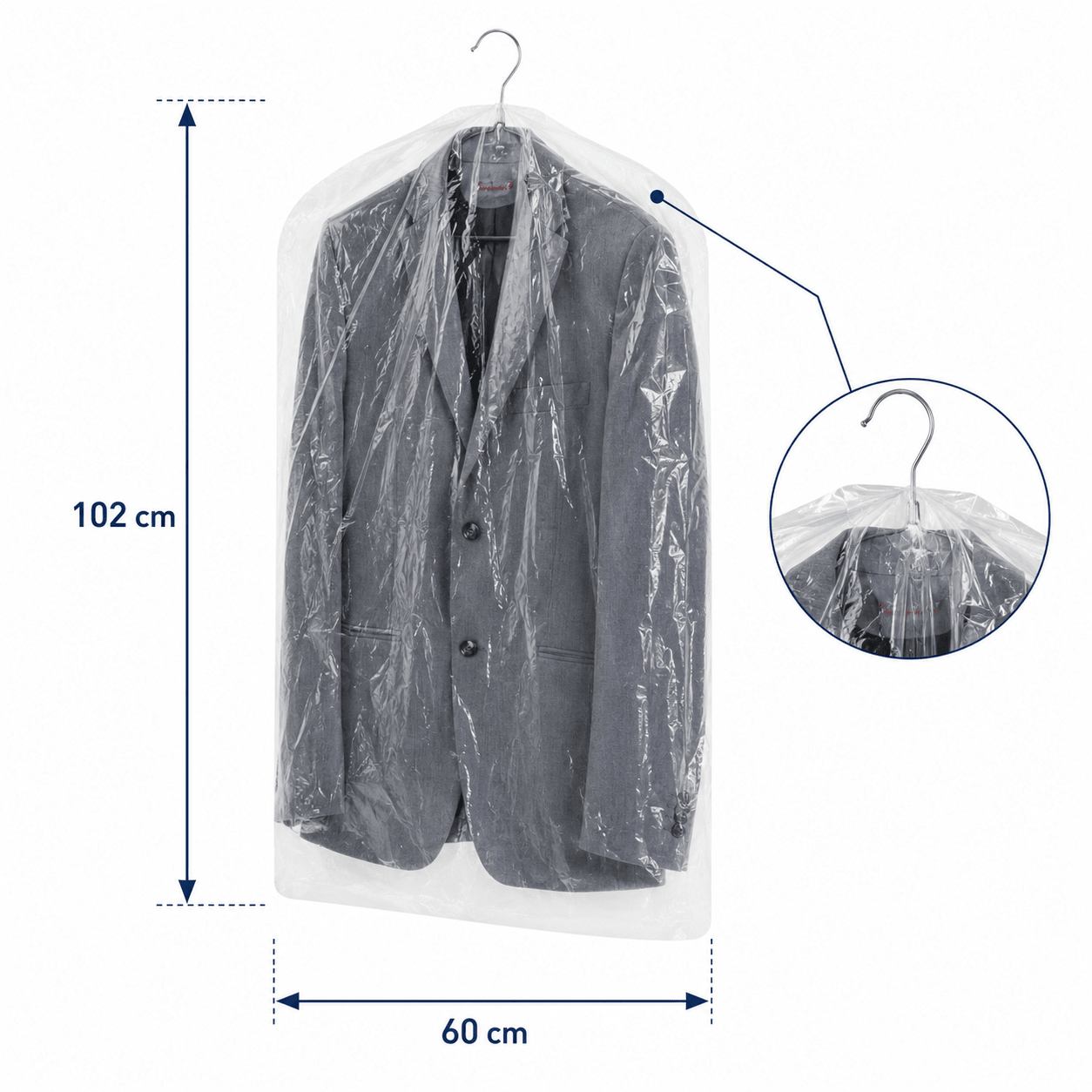 Huse transparente pentru haine (set 100 buc) - CraftUp