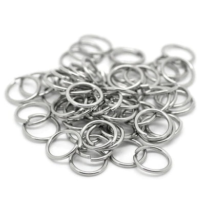 Inele simple metalice deschise - argintiu (1 kg) - CraftUp