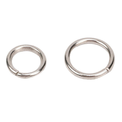 Inele simple metalice deschise - argintiu (1 kg) - CraftUp