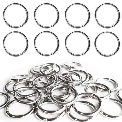 Inele simple metalice deschise - argintiu (1 kg) - CraftUp
