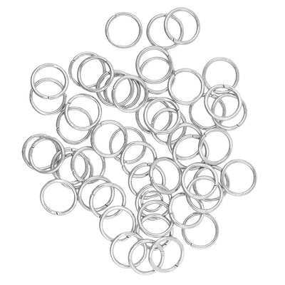 Inele simple metalice deschise - argintiu (1 kg) - CraftUp