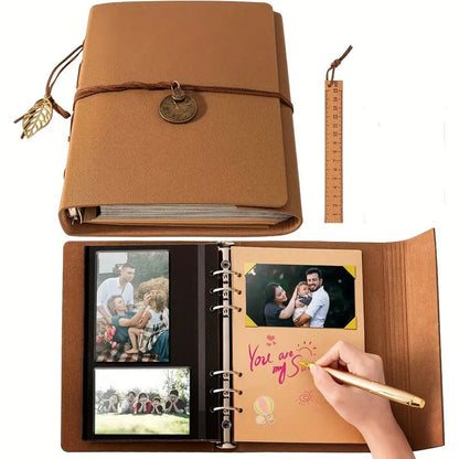 Jurnal tip agendă vintage cu șnur și pandantive metalice - CraftUp