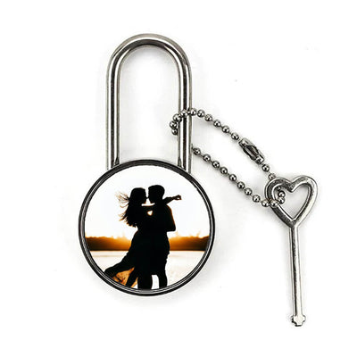 Lacăt metalic sublimabil cu cheiță - rotund - CraftUp