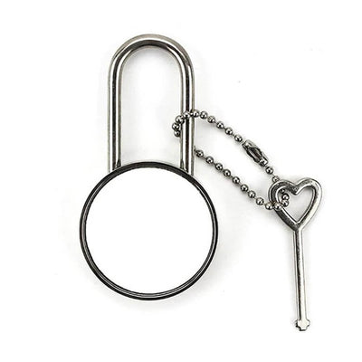 Lacăt metalic sublimabil cu cheiță - rotund - CraftUp