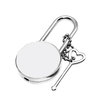 Lacăt metalic sublimabil cu cheiță - rotund - CraftUp