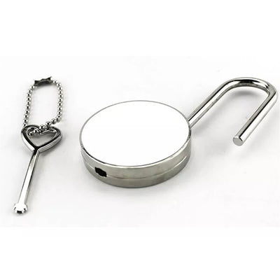 Lacăt metalic sublimabil cu cheiță - rotund - CraftUp