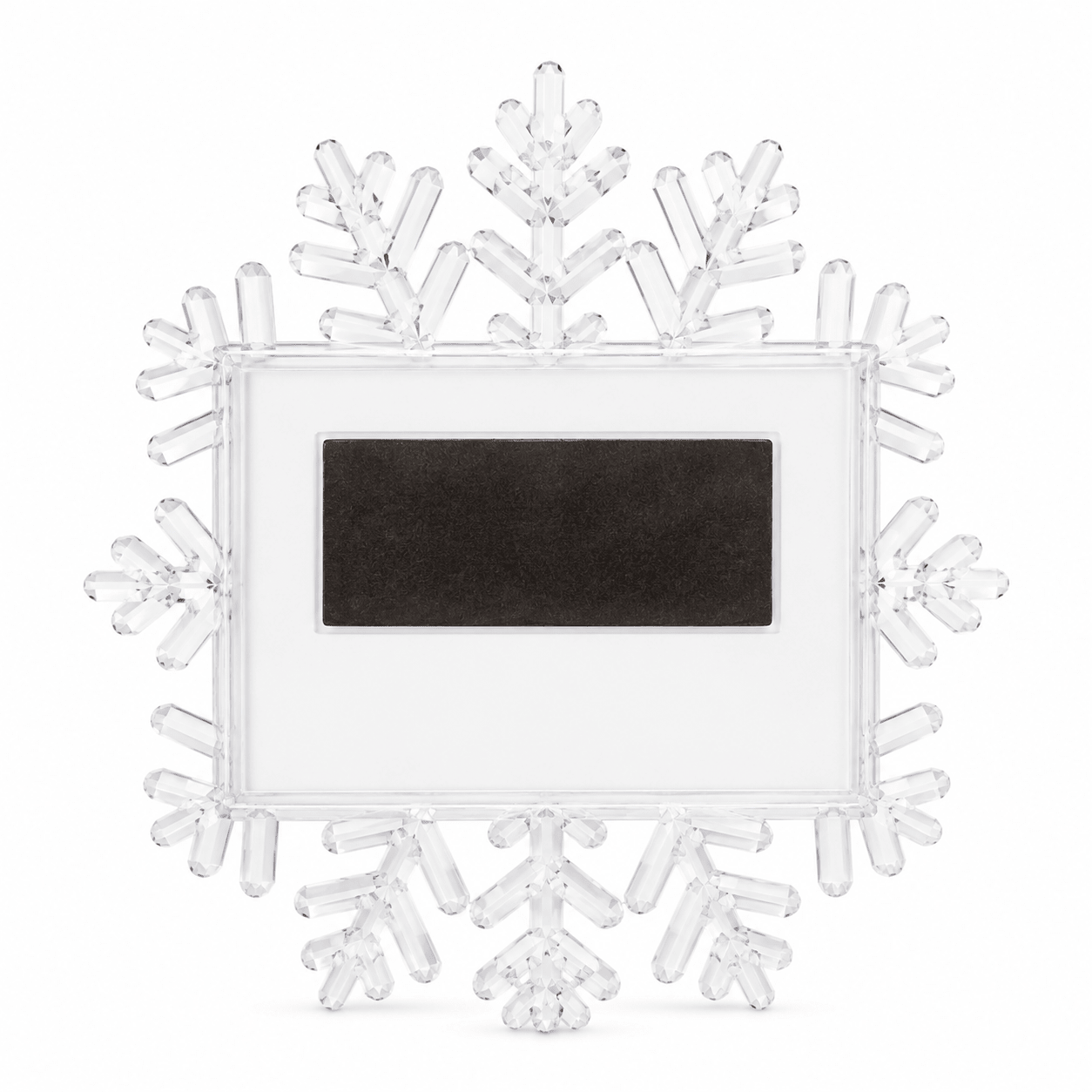 Magnet frigider cu ramă foto fulg de zăpadă - transparent - CraftUp