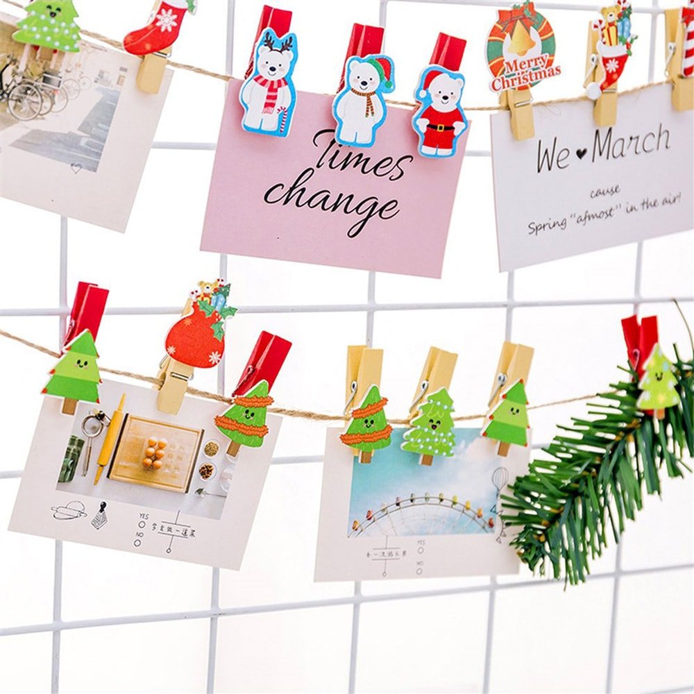 Mini cârlige decorative CRĂCIUN 1 (set 10 buc) - CraftUp