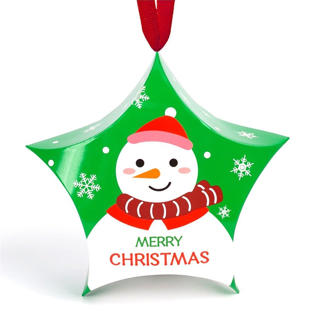 Ornament de brad din carton CRĂCIUN 1 (set 10 buc) - CraftUp