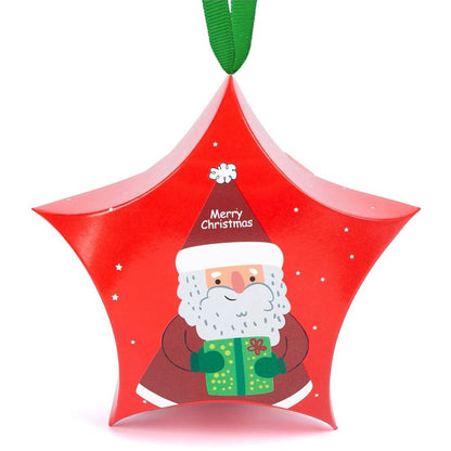 Ornament de brad din carton CRĂCIUN 5 (set 10 buc) - CraftUp
